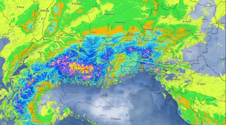 Sneeuw en Regen onderweg naar de Alpen